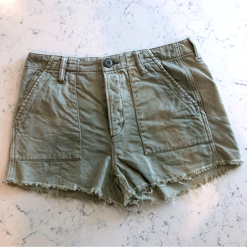 American Eagle Green Cargo Shorts